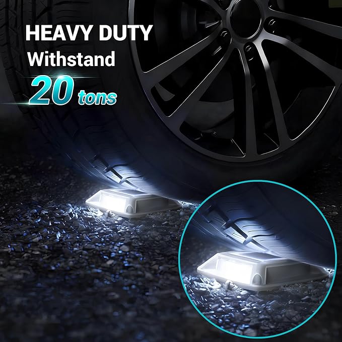 Solar Driveway Lights Outdoor 12 Pack, IP68 LED Solar Powered Waterproof - Image 3