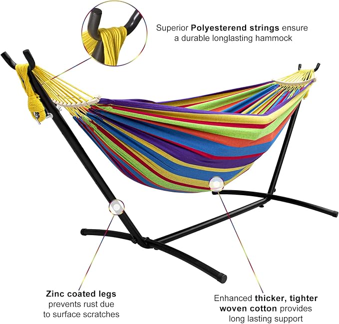 SZHLUX Double Hammock with Stand - Image 7