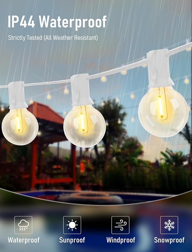 Goothy 50Ft Outdoor LED String Lights - Image 4