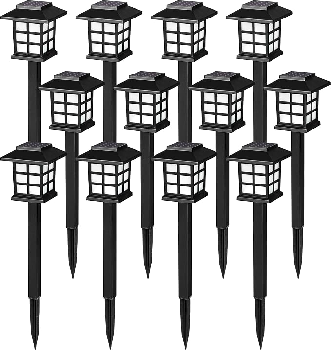 SOLPEX Solar Outdoor Lights, 12 Pack Solar Path Lights, Walkway Lights Outdoor - Image 9