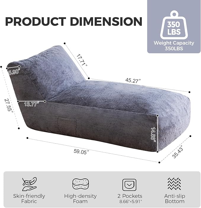 Giant Bean Bag Lounger Chair for Adults - Image 2