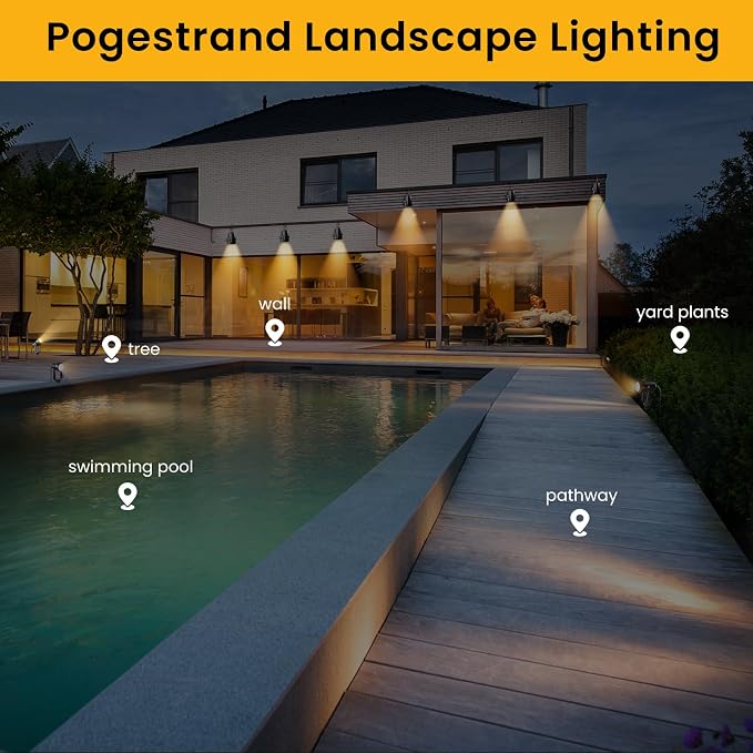 Low Voltage Landscape Lighting, 4 Pack Outdoor LED Landscape Spotlights - Image 8