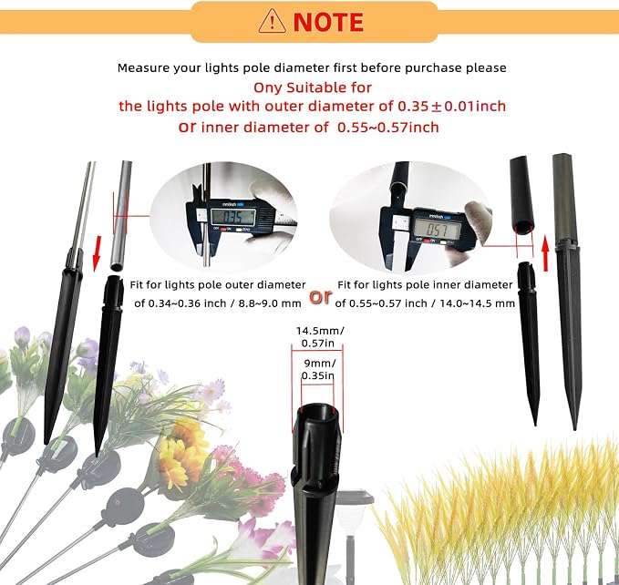 Replacement Stakes for Solar Lights, Solar Wheat Ear Lights Stakes for Outdoor - Image 2