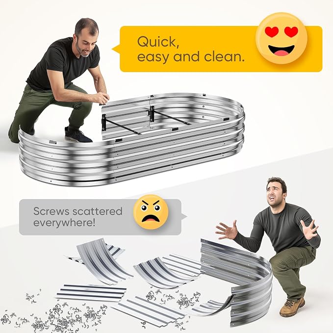 KING BIRD Raised Garden Bed Kit 2025 Upgraded 10-Minute Assembly Galvanized - Image 3