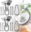2 Pack Hammock Hanging Kit, Hanging Chair Hardware 360°Rotating Hammock Hooks by JACNITAD