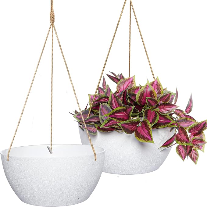13 Inch 2 Pack Large Hanging Planters by SwinDuck