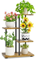 iDavosic.ly 3 Tier Plant Stand Indoor, Tiered Corner Metal Wood Multiple Flower by iDavosicly