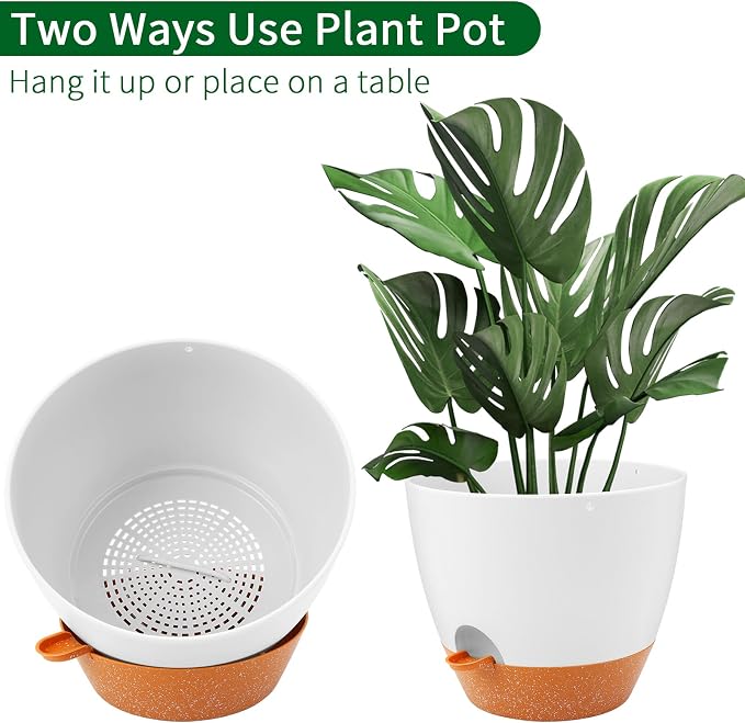 GARDIFE Large Hanging Planter, 12 inch Hanging planters - Image 5