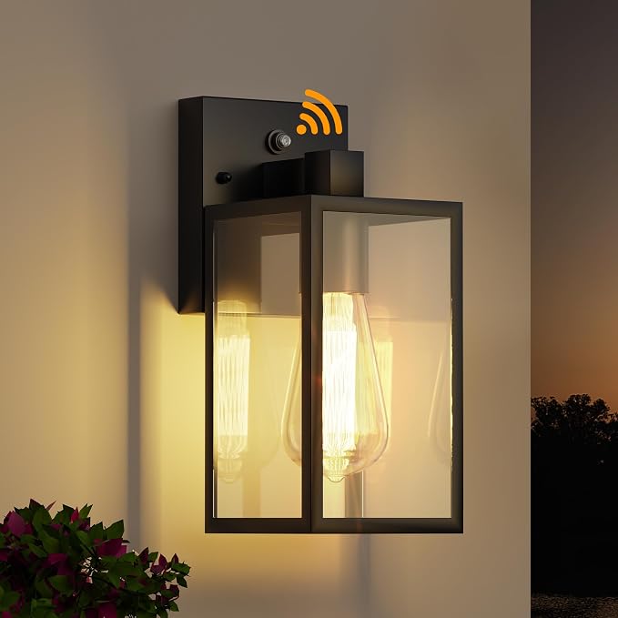WIHTU Dusk to Dawn Outdoor Lighting Fixtures, Exterior Front Porch Light by WIHTU