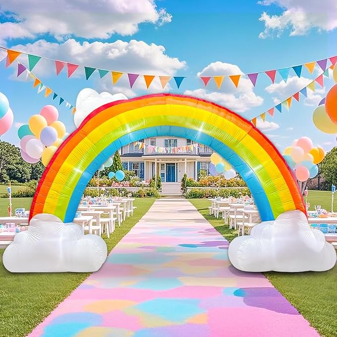 14FT St Patricks Day Inflatable Rainbow Arch, Inflatable Music Archway - Image 4