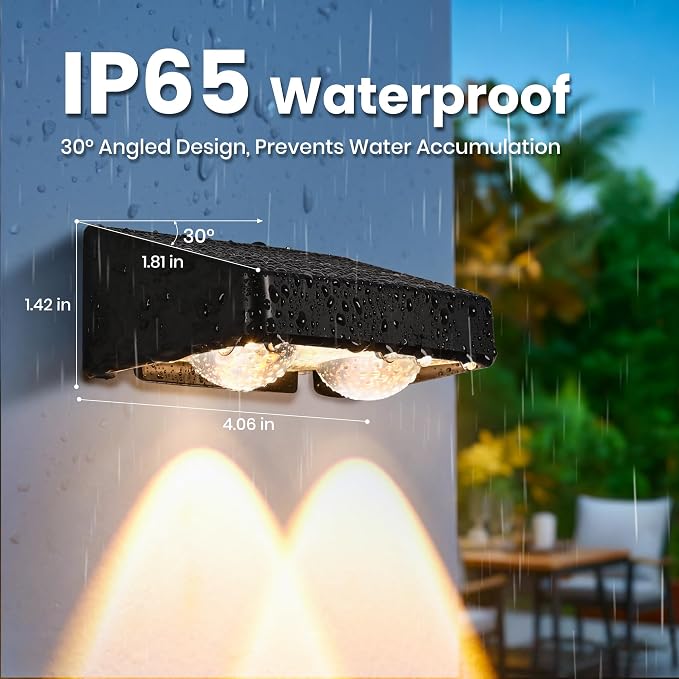 Solar Fence Lights Outdoor, 50 LM 11 Modes & 9 Colors Solar Lights - Image 5