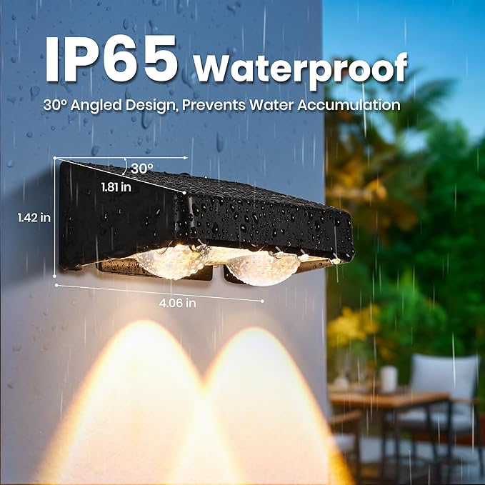 Solar Fence Lights Outdoor, 50 LM 11 Modes & 9 Colors Solar Lights - Image 5