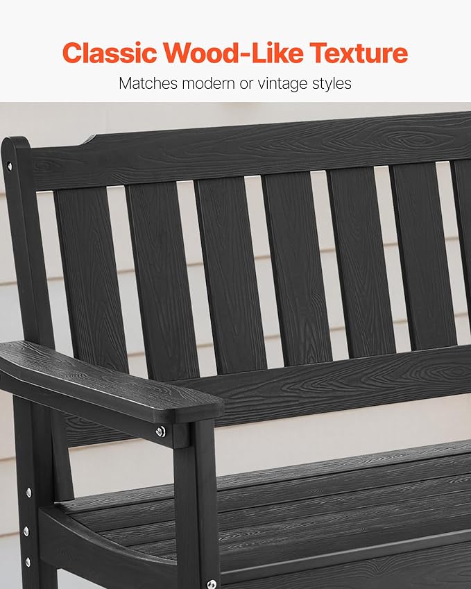 VEVOR Outdoor Bench, 50.5 inch, 800 lbs Weight Capacity - Image 5