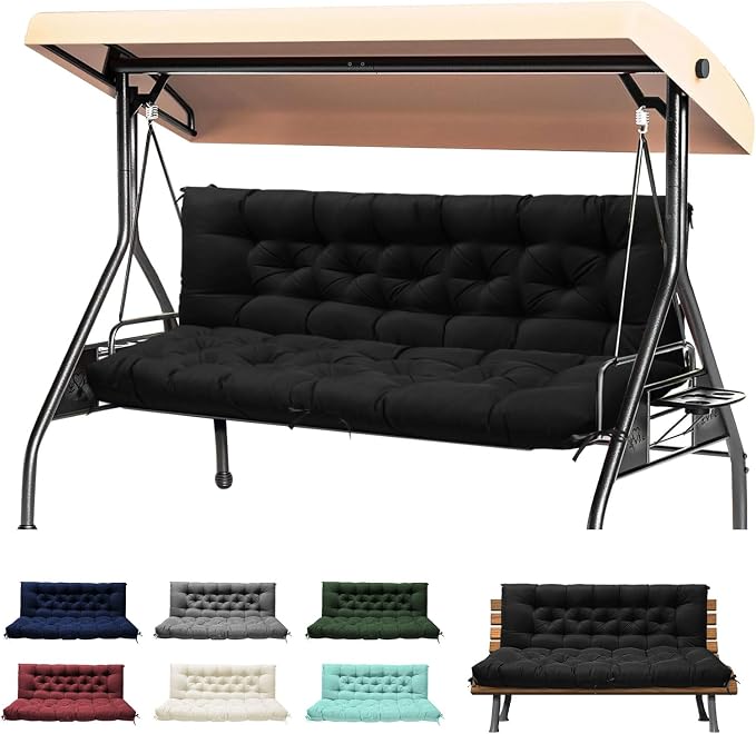 Porch Swing Cushions, Waterproof Swing Cushions Replacement by DANGHOOGYFurnitureCushions