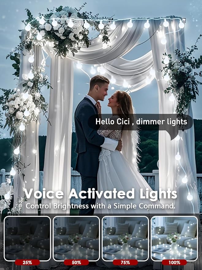 2026 New Connectable 43FT Smart Voice Controlled String Lights Indoor Outdoor | - Image 5