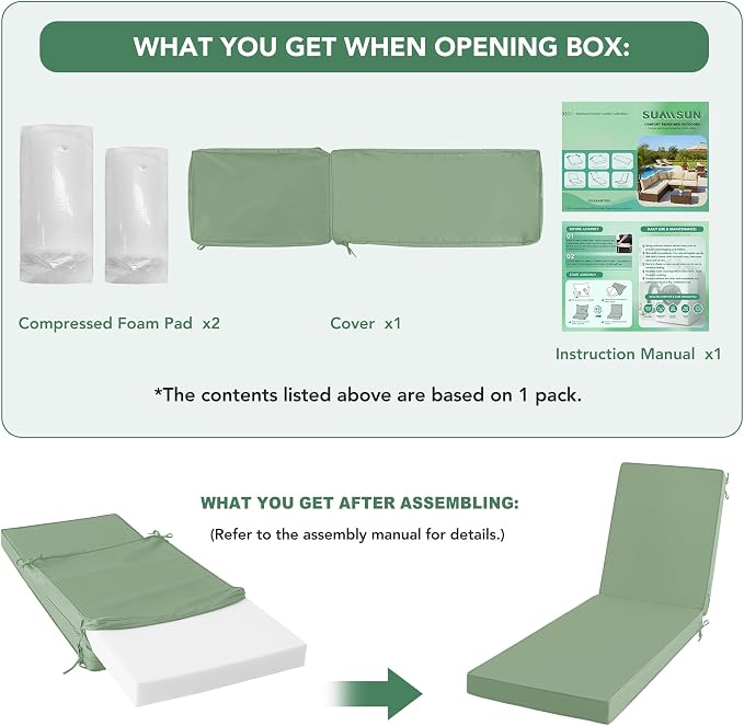 Chaise Lounge Cushions Outdoor - Image 7