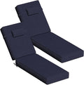 72 x 21 x 4 Inch Olefin Chaise Lounge Cushions, Lounge Chair Cushions by Unknown
