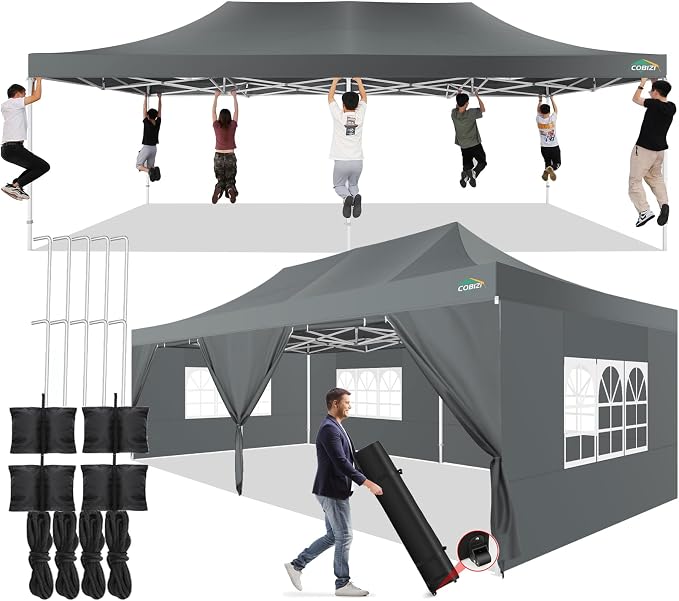 COBIZI 13x26 Pop up Canopy Tent 13x26 Canopy by COBIZI