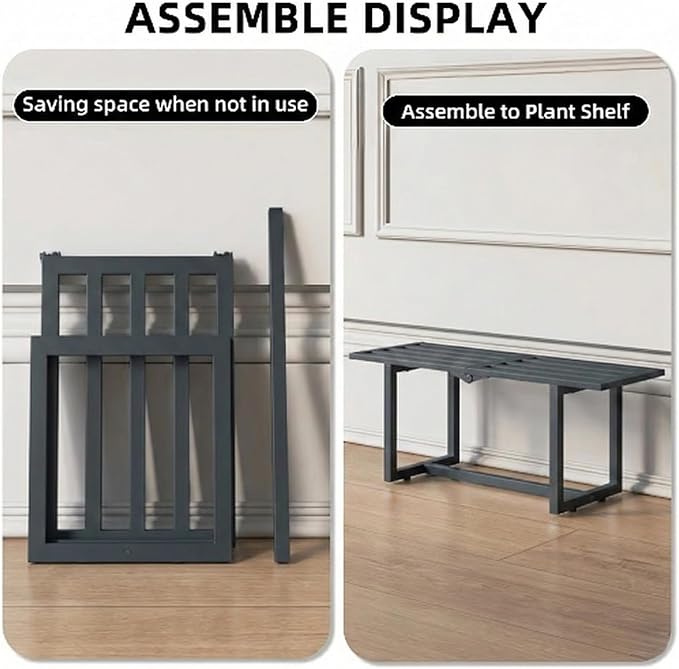 Modern Outdoor Plant Stand for Indoor Corner, Foldable Metal Plant Display - Image 4