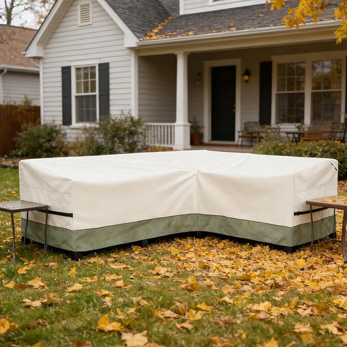 okcool Outdoor Sectional Sofa Cover Waterproof-L-Shaped Patio Furniture Covers - Image 7