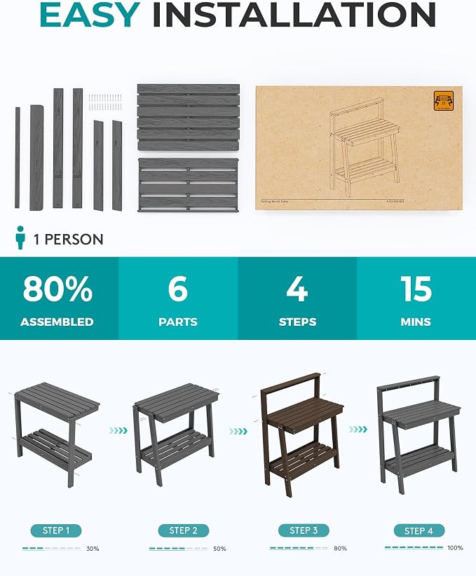 SERWALL Potting Bench Outdoor - Image 4