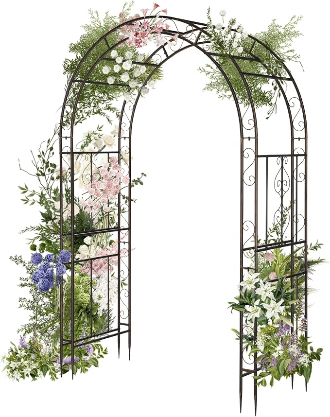 VINGLI Garden Arbor, Double Layer Arch Archway by VINGLI