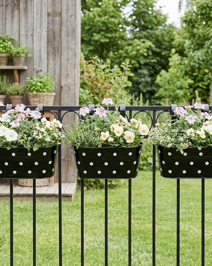 Metal Railing Planters for Outdoor Plants - Image 4