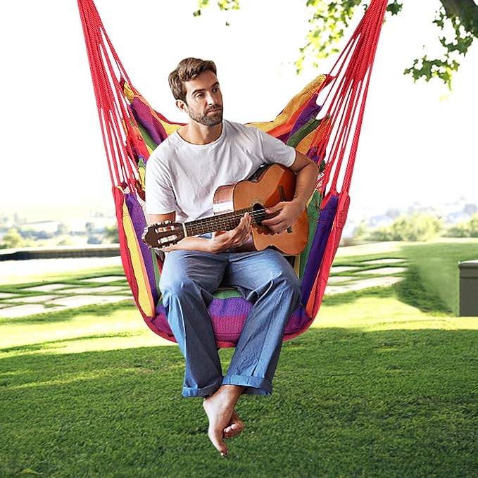 KPX Ourdoor Hanging Hammock Chair – Comfortable Tree Swing Chair Large Size - Image 4