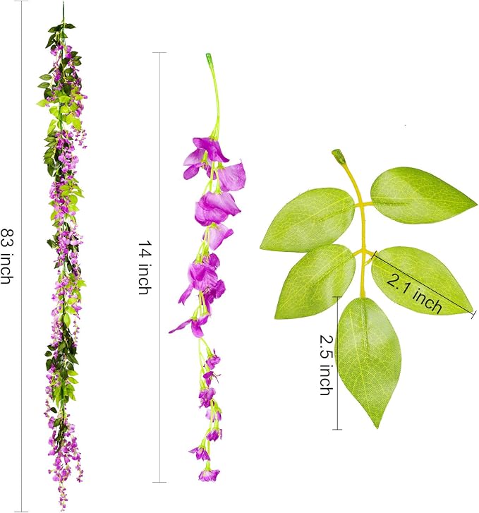 Lvydec Wisteria Artificial Flowers Garland - Image 4