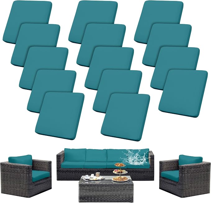 Outdoor Cushion Covers Set, Replacement by SUKAIKEQA