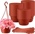 Tioncy 50 Pcs Plastic Hanging Planter Round Hanging Pot by Tioncy