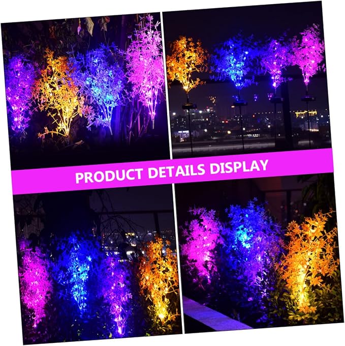 balacoo Led Solar Garden Light Plant Shaped Outdoor Lamp Ornament - Image 5