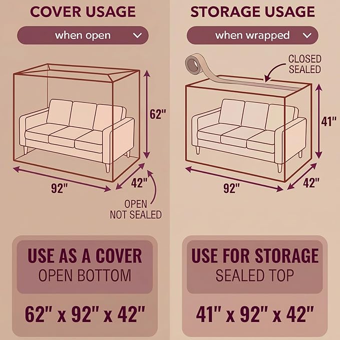 Wowfit Furniture Cover Dust-Proof Moving Bag - Image 2