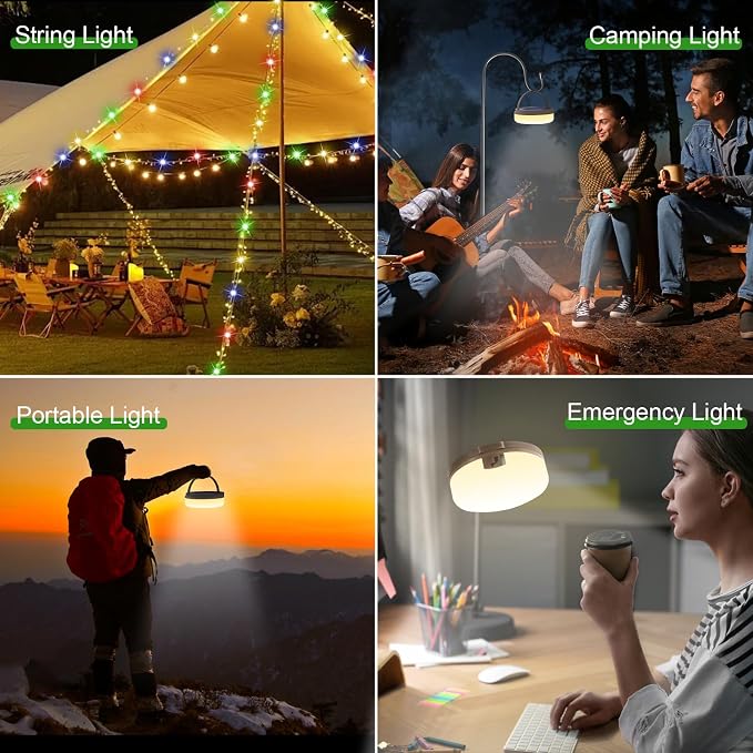 Outdoor Waterproof Portable Stowable String Light, 4 in 1 Retractable Camping - Image 8