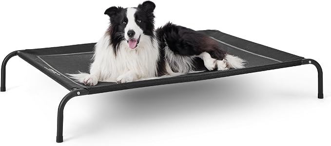 Bedsure Outdoor Elevated Dog Bed Large Sized Dog, Portable Indoor & Outdoor by BEDSURE