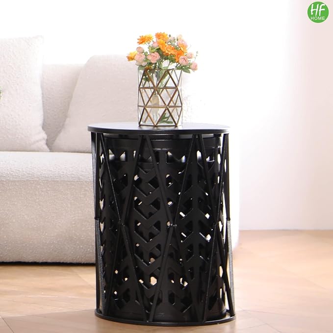 Nesting Round Metal Indoor Coffee End Tables - Image 7