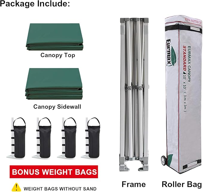 Eurmax USA 10'x10' Pop-up Canopy Tent Commercial Instant Canopies - Image 8
