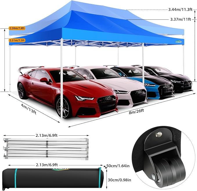 COBIZI 13x26 Pop up Canopy Tent 13x26 Canopy - Image 6