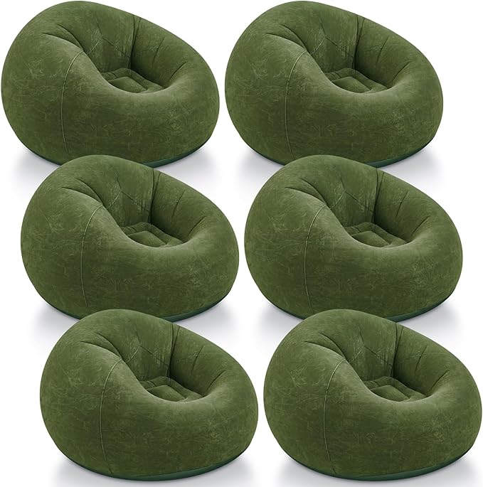 Realspring Inflatable Bean Bag Chairs Outdoor Blow up Camping Chairs Inflatable by Realspring
