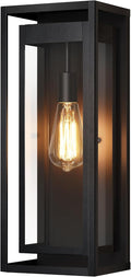 19" Outdoor Wall Lights, Large Size Matte Black Outdoor Sconce Lights by Slypadan