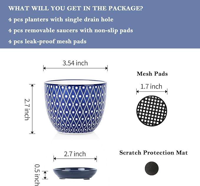 Selamica Ceramic Succulent Pots - Image 3