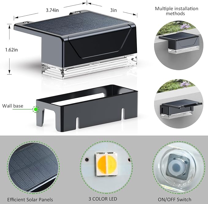 Solar Fence Lights Outdoor - Image 6