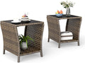 Kinfant Rattan Patio Side Table by Kinfant