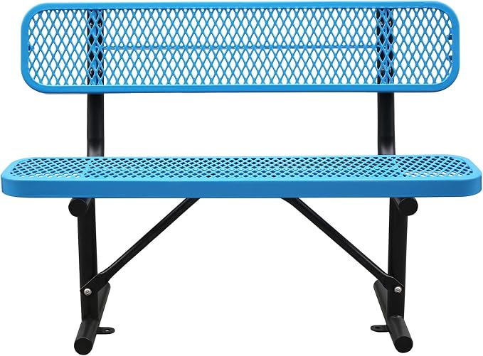 4FT/48INCH Heavy Duty Metal Park Bench by Unknown