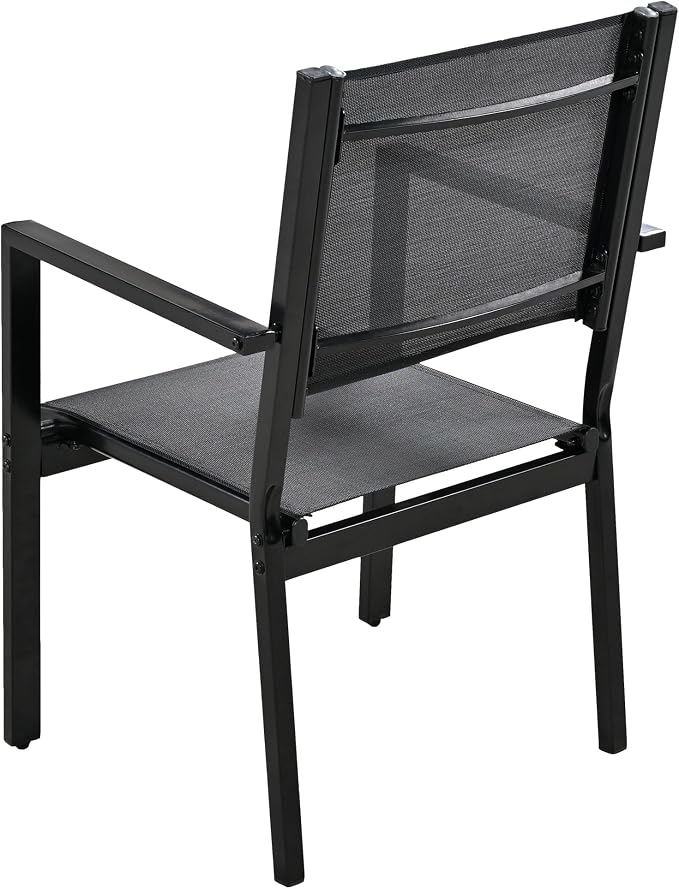 Outdoor 7 Piece Dining Table and Chair Set, Steel Outdoor Table - Image 7