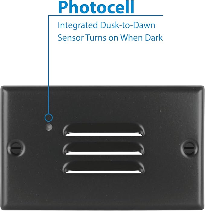 NICOR Lighting STP2 Horizontal Louvered Black LED Step Light - Image 7