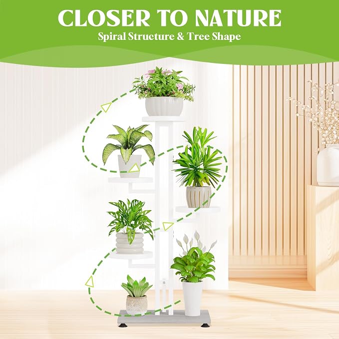 iDavosic.ly 4 Tier Plant Stand Indoor Outdoor, Tiered Corner Multiple Flower - Image 6