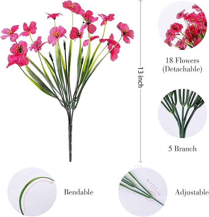 AGIRL 24 Bundles Artificial Flowers - Image 2