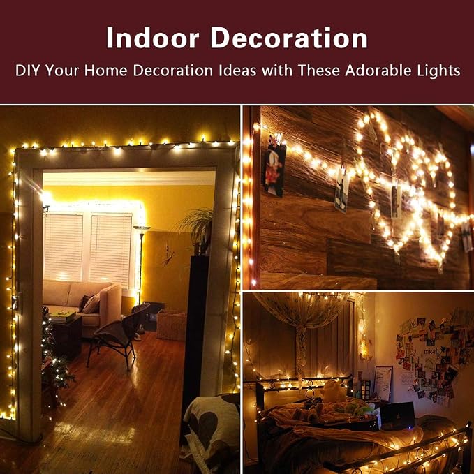 BrizLabs 600 Count Christmas Lights, 139.2ft Soft White Incandescent String - Image 5