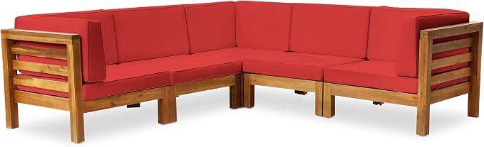 GDFStudio Outdoor V-Shaped Sectional Sofa Set by GDFStudio